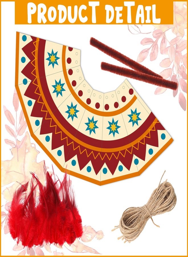 WinnerWhy 24 Pcs Native American Tee Pee Crafts Kits for Kids Make Your Own Teepee Crafts DIY Native American Month Tent Decoration Craft Kit Tee Pee DIY Crafts School Culture Celebration Activities - Image 3